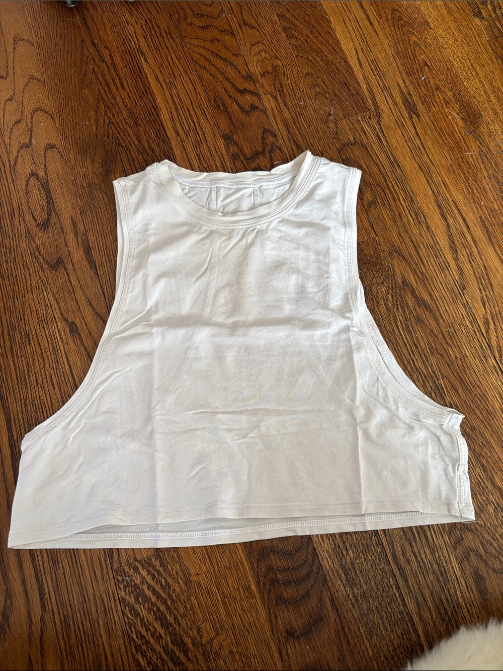 lululemon athletica White Cropped Muscle Tank